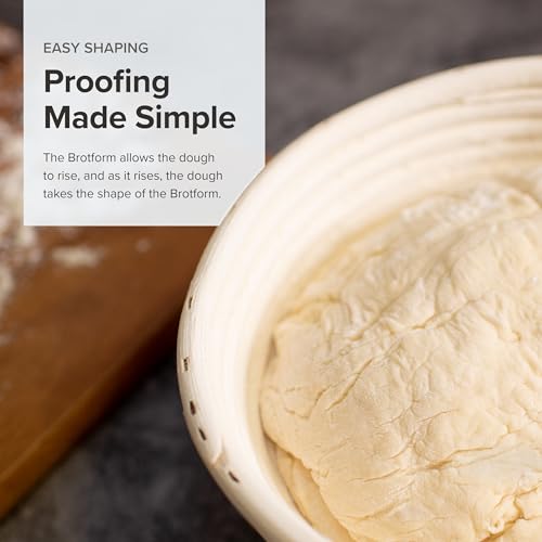 Frieling Round Proofing Basket, Brotform Bread Rising Banneton and Serving Basket, 7-Inch - Image 4