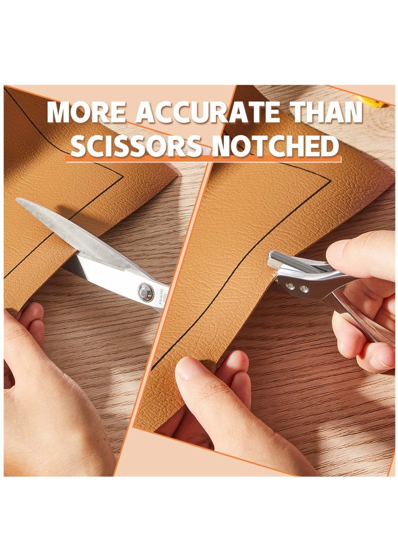 SYOSI 2 Pieces Pattern Notcher Stainless Steel Pattern Notcher Paper Notcher Pattern Punch Tool Designer Tailor Sewing Pliers Tailors Proofing Pliers Pattern Making Tool for Cloth Fabric DIY Crafts - Image 5