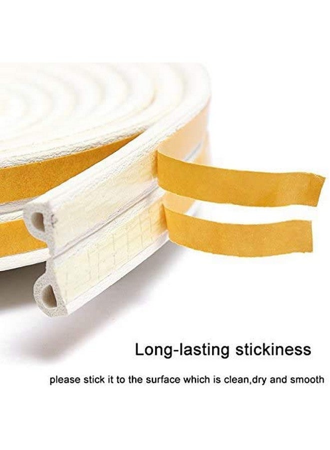 Volo Sound Proofing D Type Door Seal, 6 Meter (2 x 3mtr)(19.68ft), Sound Proof D Seal, Weather Proof, dust Proof, Insect/Lizard Blocker, Collision Avoidance for Door/Window Colour: White - Image 2