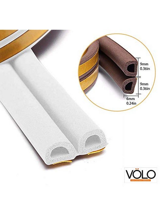 Volo Sound Proofing D Type Door Seal, 6 Meter (2 x 3mtr)(19.68ft), Sound Proof D Seal, Weather Proof, dust Proof, Insect/Lizard Blocker, Collision Avoidance for Door/Window Colour: White - Image 3