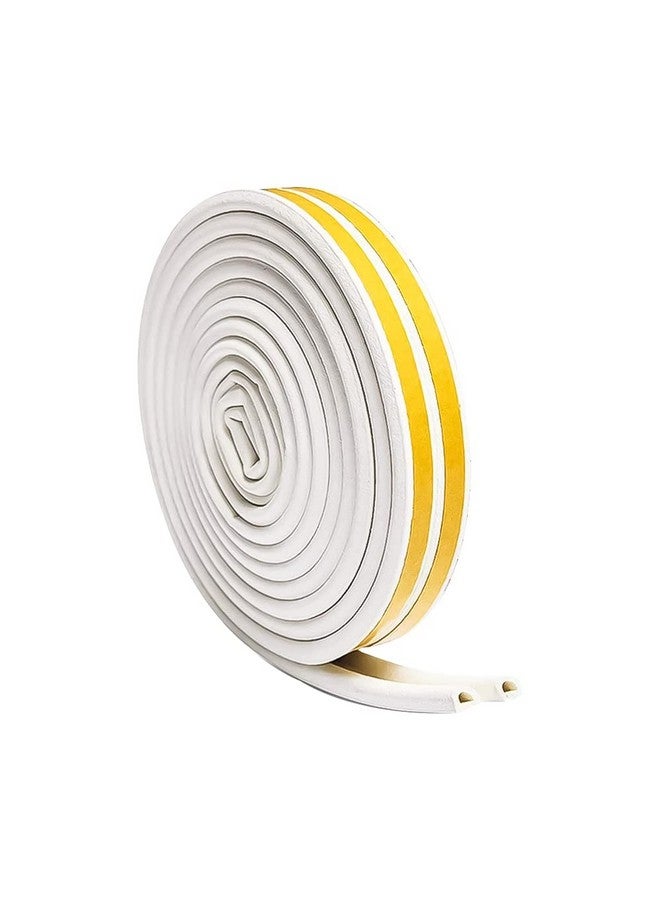 Volo Sound Proofing D Type Door Seal, 6 Meter (2 x 3mtr)(19.68ft), Sound Proof D Seal, Weather Proof, dust Proof, Insect/Lizard Blocker, Collision Avoidance for Door/Window Colour: White - Image 1