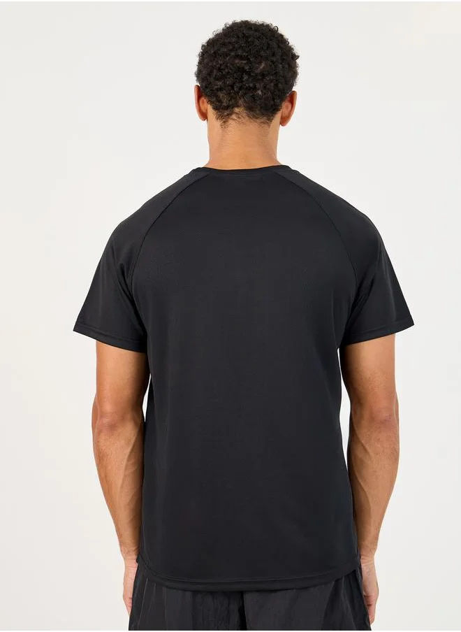 ستايلي Stretchable Printed Short Sleeve Training T-Shirt