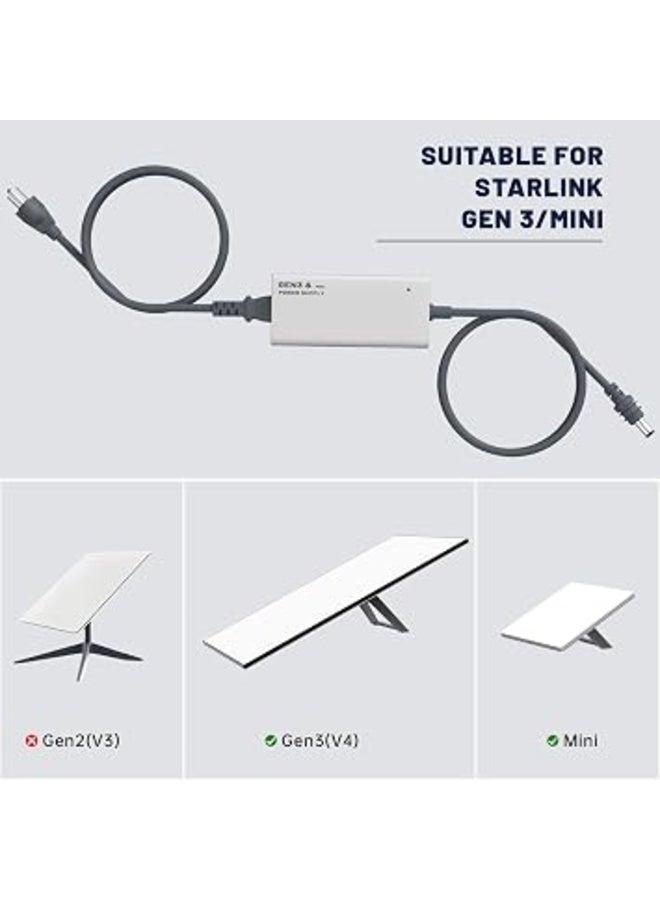 محول طاقة لـ Starlink Gen3 & Mini، محول طاقة بديل 144 واط 48 فولت 3 أمبير - Image 3