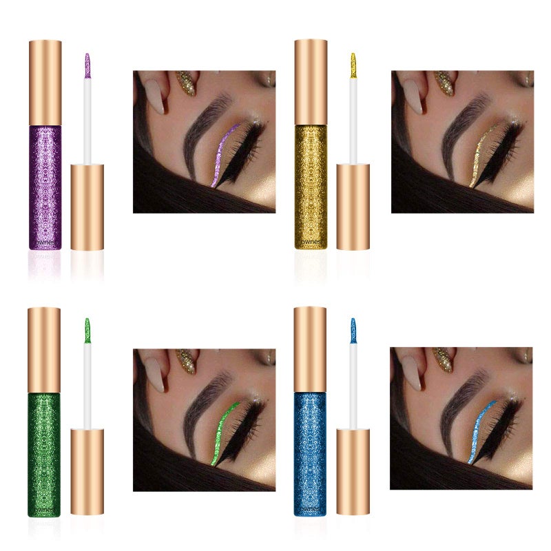 Ownest 10 Colors Liquid Glitter Eyeliner, Metallic Shimmer Glitter Eyeshadow, Long Lasting Waterproof Shimmer Sparkling Eyeliner Eye Shadow-10pcs - Image 5