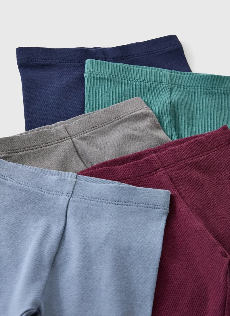 Matalan 5 Pack Baby Multi Leggings