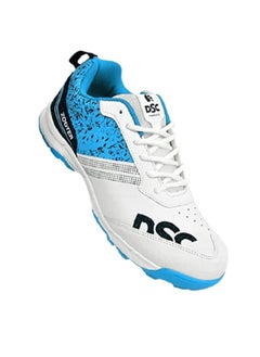 DSC Zooter Cricket Shoes | White/Blue | For Boys and Men | Polyvinyl Chloride | 2 UK, 3 US, 36 EU  - Image 1