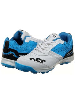DSC Zooter Cricket Shoes | White/Blue | For Boys and Men | Polyvinyl Chloride | 2 UK, 3 US, 36 EU  - Image 3