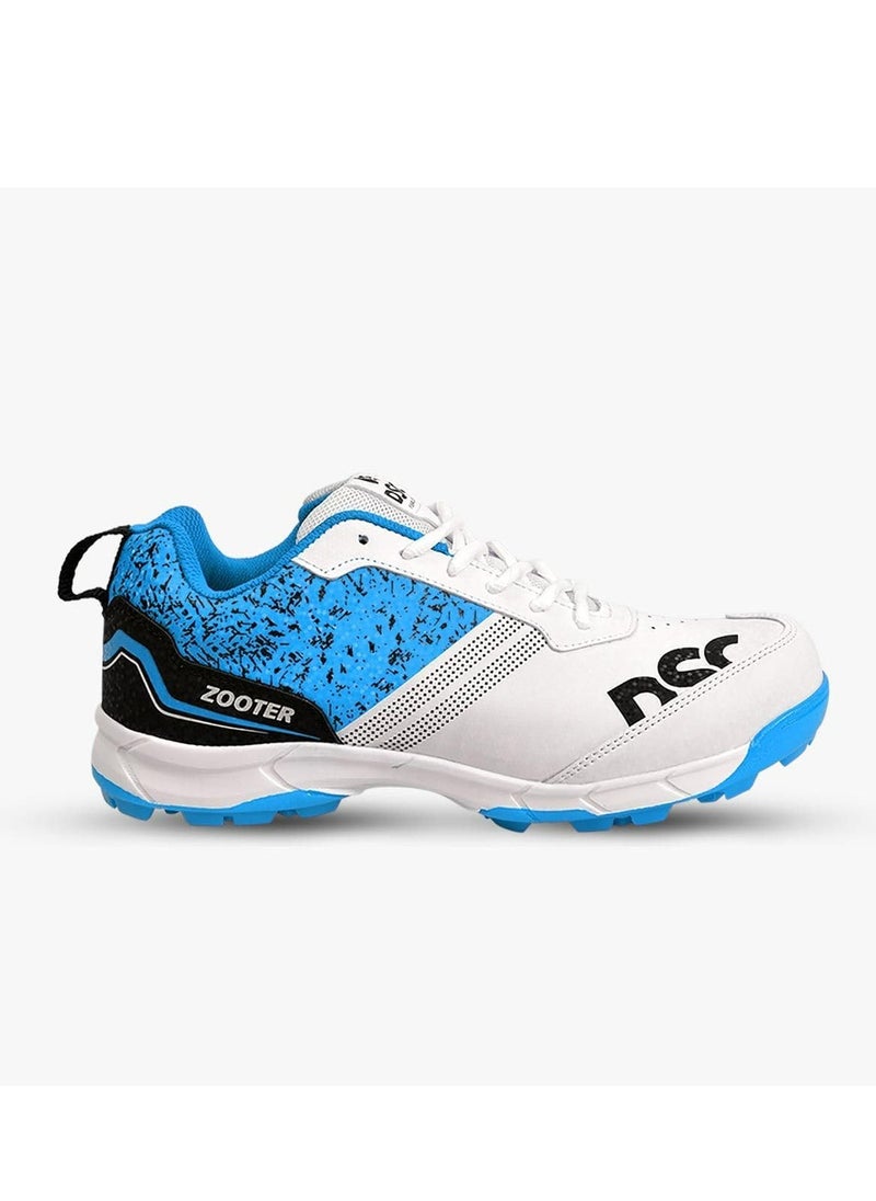 DSC Zooter Cricket Shoes | White/Blue | For Boys and Men | Polyvinyl Chloride | 2 UK, 3 US, 36 EU  - Image 5