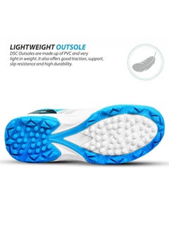 DSC Zooter Cricket Shoes | White/Blue | For Boys and Men | Polyvinyl Chloride | 2 UK, 3 US, 36 EU  - Image 4