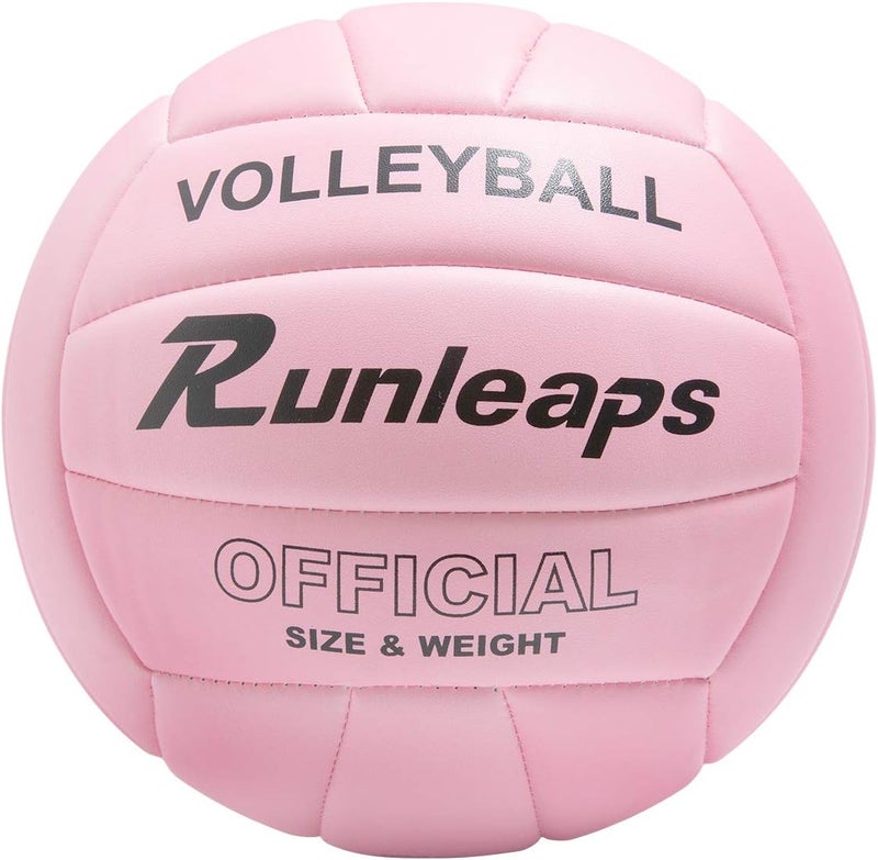 Runleaps Volleyball, Waterproof Indoor Outdoor Volleyball for Beach Game Gym Training (Official Size 5) - Image 1