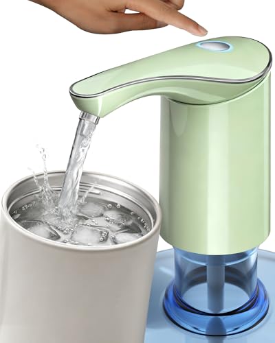 Redsack Rechargeable Water Dispenser Pump for 5 Gallon Bottle Electric USBC Large Flow Water Jug Dispenser Portable Automatic Submersible Bottle Pump Silent Operation for Camping Home Yellow - Image 1