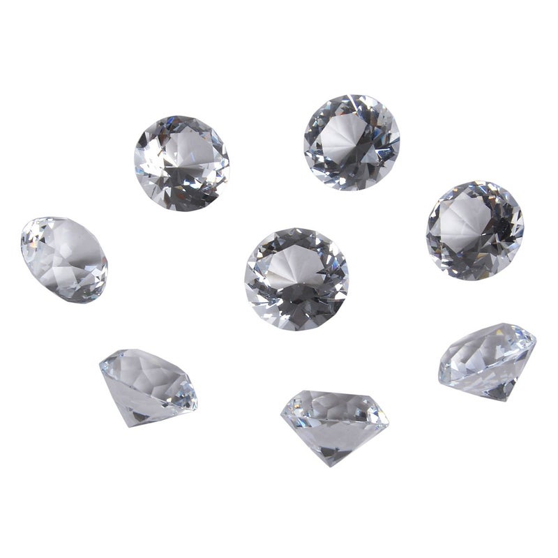 LONGWIN 30mm(1.2 inch) Crystal Diamond Themed Dinner Party Table Decoration Party Favors Gift Idea Pack of 8 (Clear) - Image 2