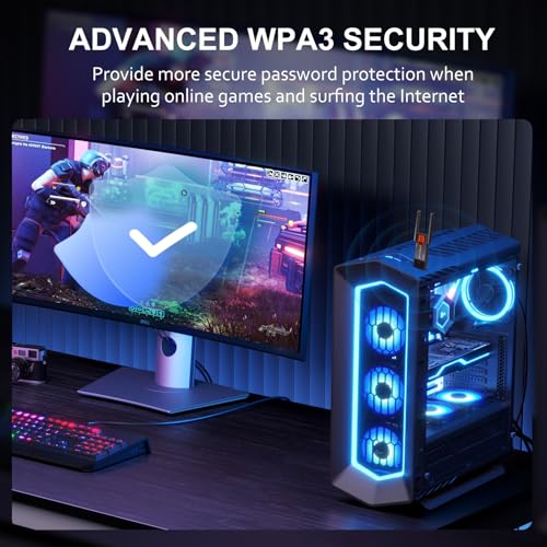 Panda Wireless® PAU0F AXE3000 Tri Band (2.4/5 / 6 GHz) WiFi 6E USB 3.0 Adapter - Windows 10/11, Zorin, MX Linux, EndeavourOS, Mint, Ubuntu, Manjaro, openSUSE, Fedora, Kali and Raspbian - Image 4