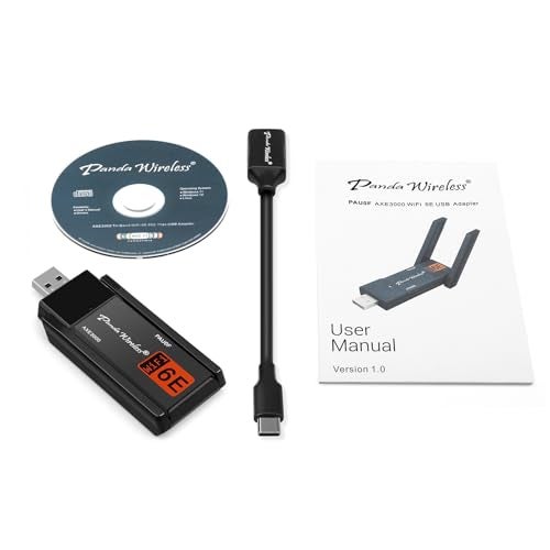 Panda Wireless® PAU0F AXE3000 Tri Band (2.4/5 / 6 GHz) WiFi 6E USB 3.0 Adapter - Windows 10/11, Zorin, MX Linux, EndeavourOS, Mint, Ubuntu, Manjaro, openSUSE, Fedora, Kali and Raspbian - Image 5