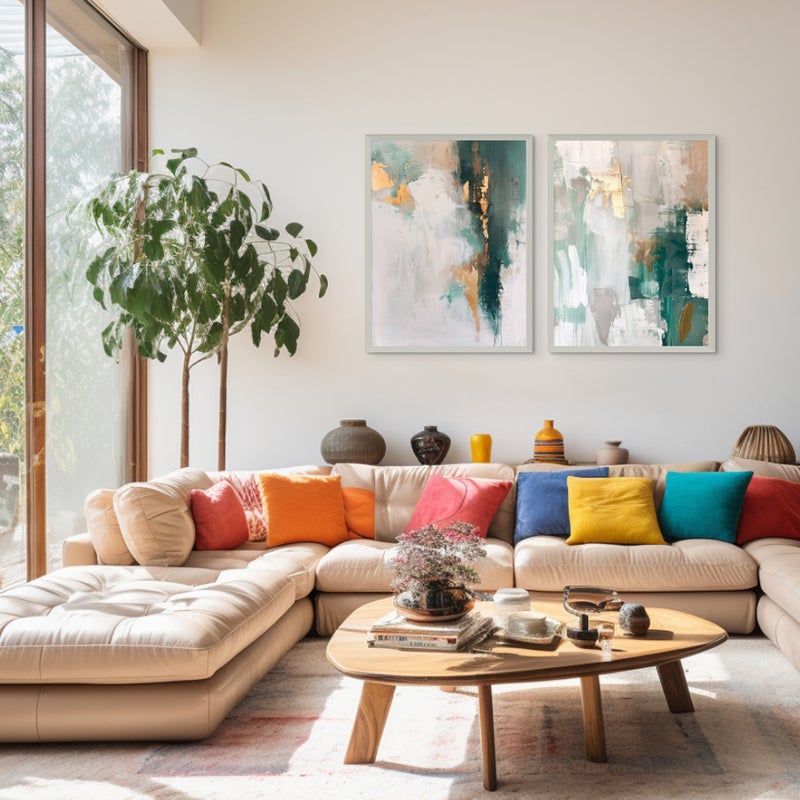 آرت دیکور  طباعة بورتريه فنية مؤطرة لفن جداري حديث بتصميم تجريدي معاصر وبأسلوب بسيط – لوحات تجريدية عصرية لديكور الجدران في غرفة المعيشة أو غرفة النوم أو المكتب أو الاستوديو – ديكور منزلي أنيق ومثالي للإهداء. - Image 2