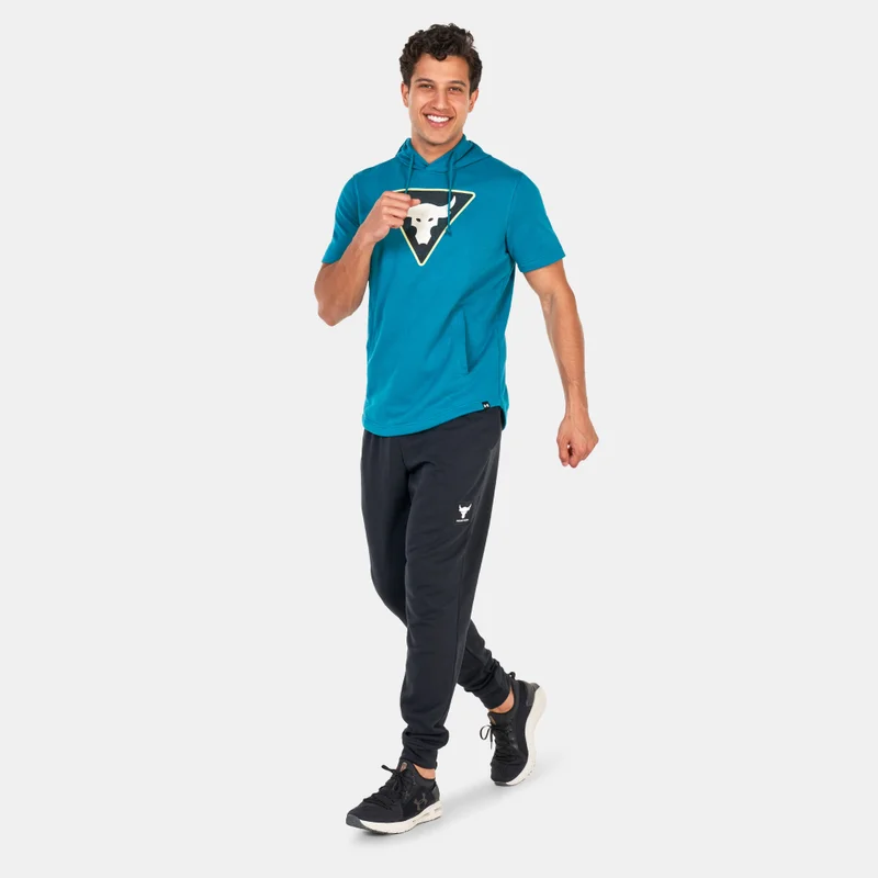 UNDER ARMOUR Men's Project Rock Terry Short Sleeve Hoodie