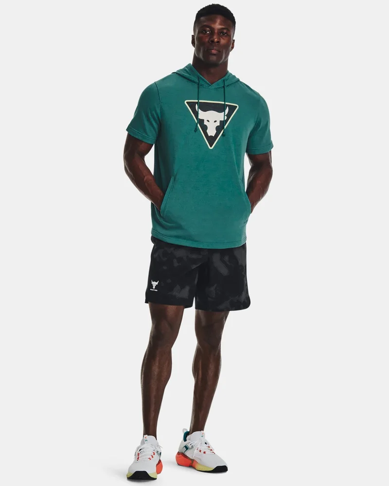 UNDER ARMOUR Men's Project Rock Terry Short Sleeve Hoodie