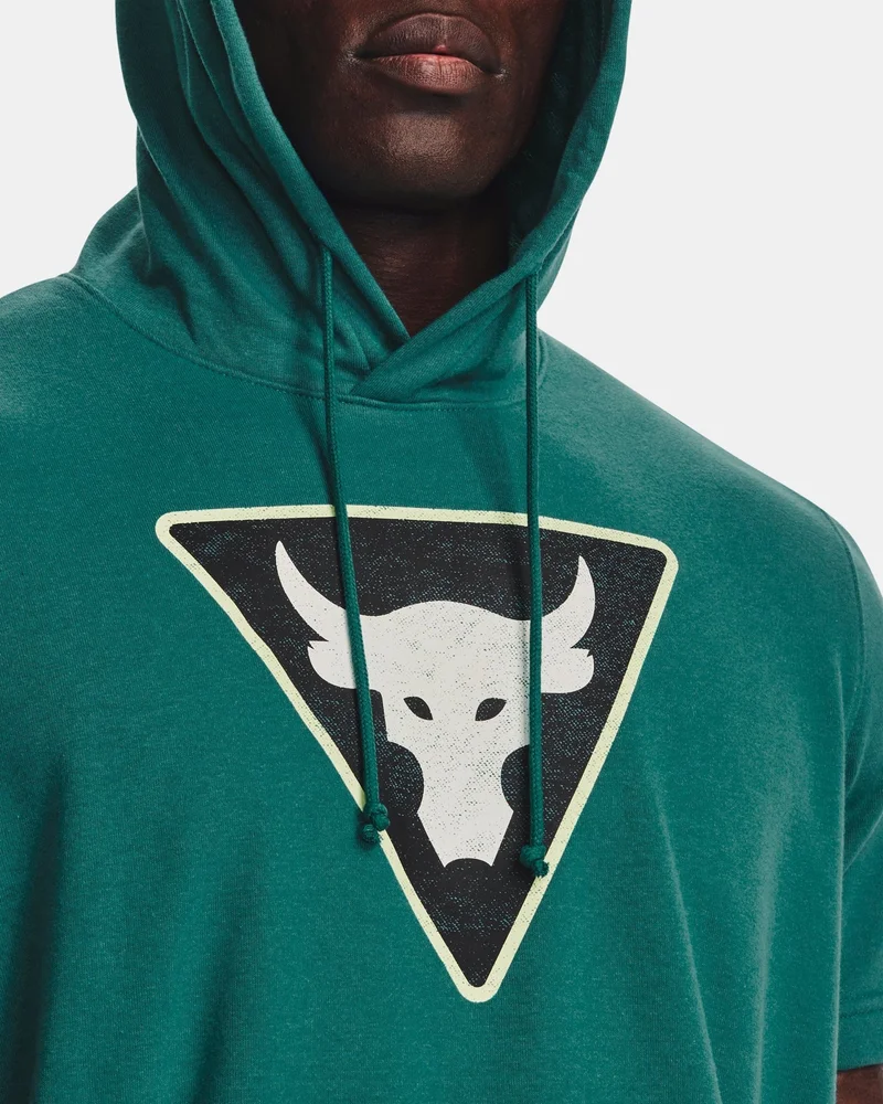 UNDER ARMOUR Men's Project Rock Terry Short Sleeve Hoodie