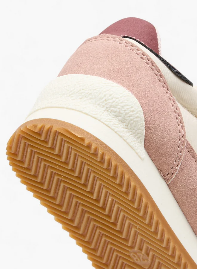 JUNIORS Girls Panelled Sneakers with Hook and Loop Closure