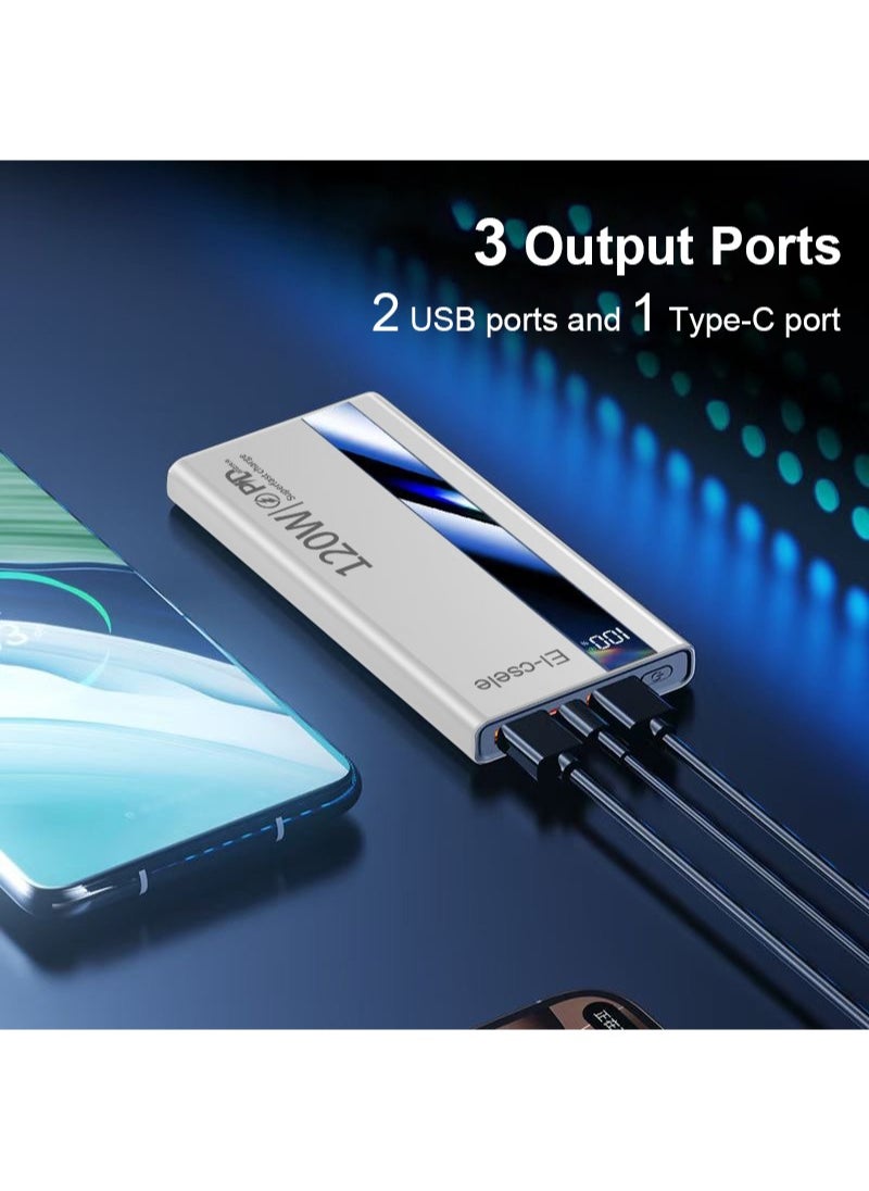 El-csele 20000mAh Power Bank Fast Charging for Samsung iPhone Huawei etc. Triple Ports for Phones iPad Earbuds Compact Travel Design Long-Lasting Battery with Type-C Fast Self-Charge  - Image 3