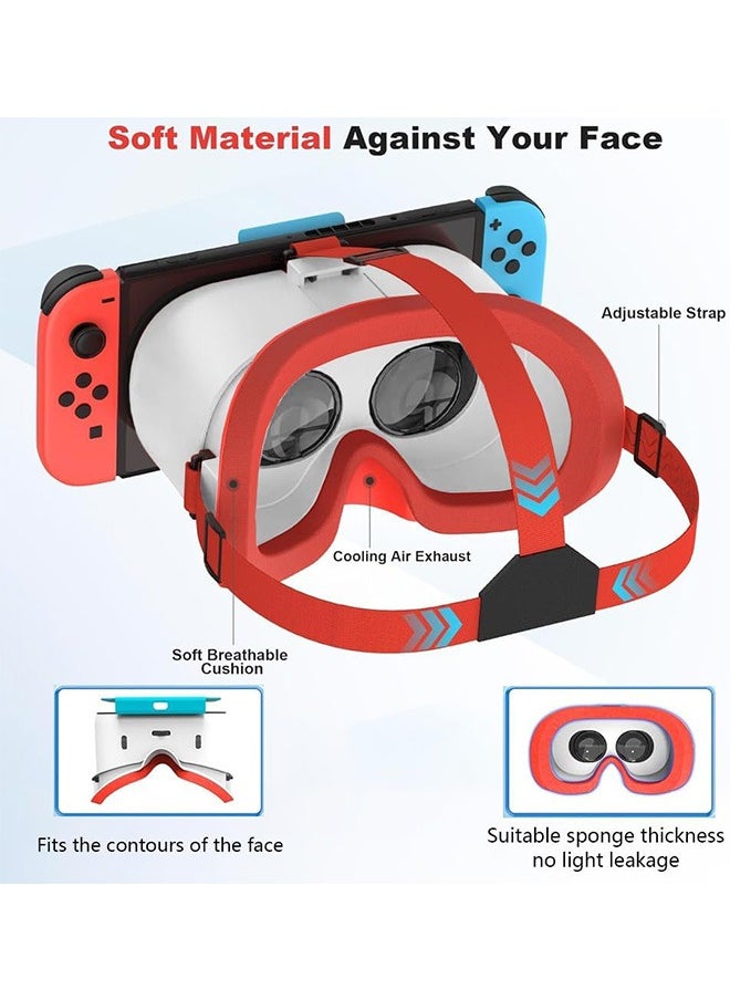 Garlo - VR Headset for Nintendo Switch & Switch OLED Model, 3D VR Glasses with Adjustable Lens for Virtual Reality Gaming Experience, Switch VR Labo Goggles Headset for Nintendo Switch - Image 1