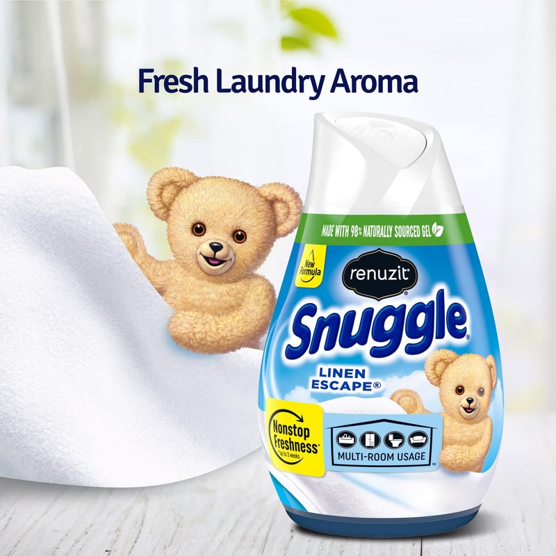Renuzit Snuggle Solid Gel Air Freshener, Linen Escape Scent, 7 Oz, 12 Count - Image 3