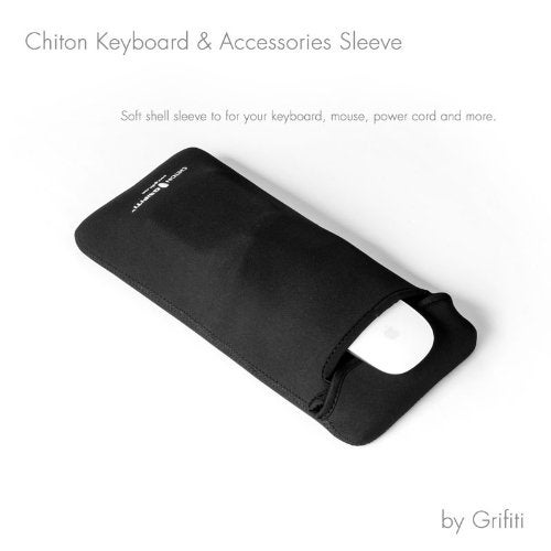 GRIFITI Chiton Slim 11 5.75" x 11.5" Neoprene Keyboard Sleeve Cover for Tenkeyless Mechanical & 11 Inch 10keyless Keyboards Portable Case - Extra Pocket for Cable, Computer Mouse or Gaming Trackpad - Image 4