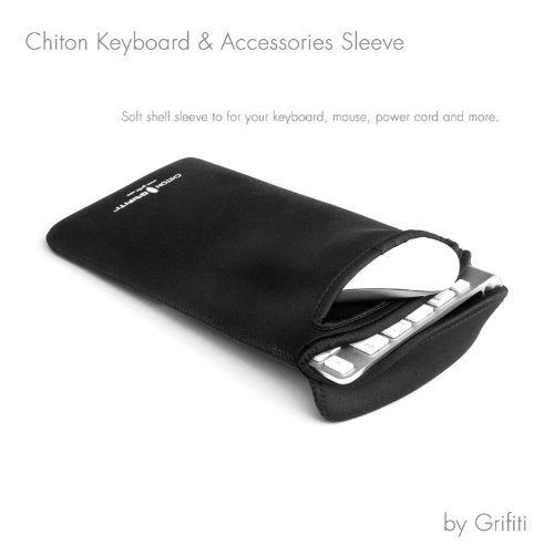 GRIFITI Chiton Slim 11 5.75" x 11.5" Neoprene Keyboard Sleeve Cover for Tenkeyless Mechanical & 11 Inch 10keyless Keyboards Portable Case - Extra Pocket for Cable, Computer Mouse or Gaming Trackpad - Image 3