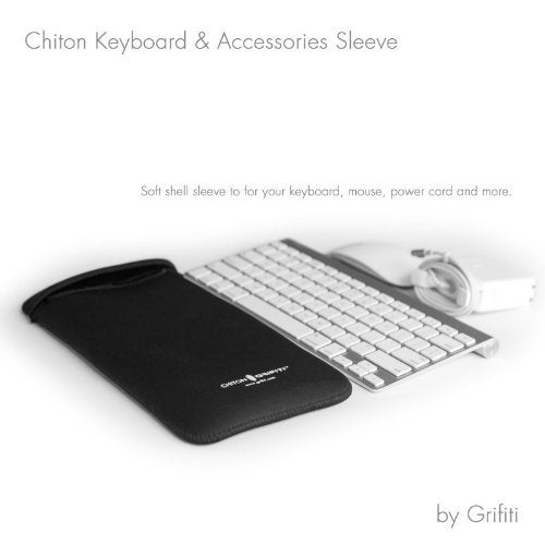 GRIFITI Chiton Slim 11 5.75" x 11.5" Neoprene Keyboard Sleeve Cover for Tenkeyless Mechanical & 11 Inch 10keyless Keyboards Portable Case - Extra Pocket for Cable, Computer Mouse or Gaming Trackpad - Image 5
