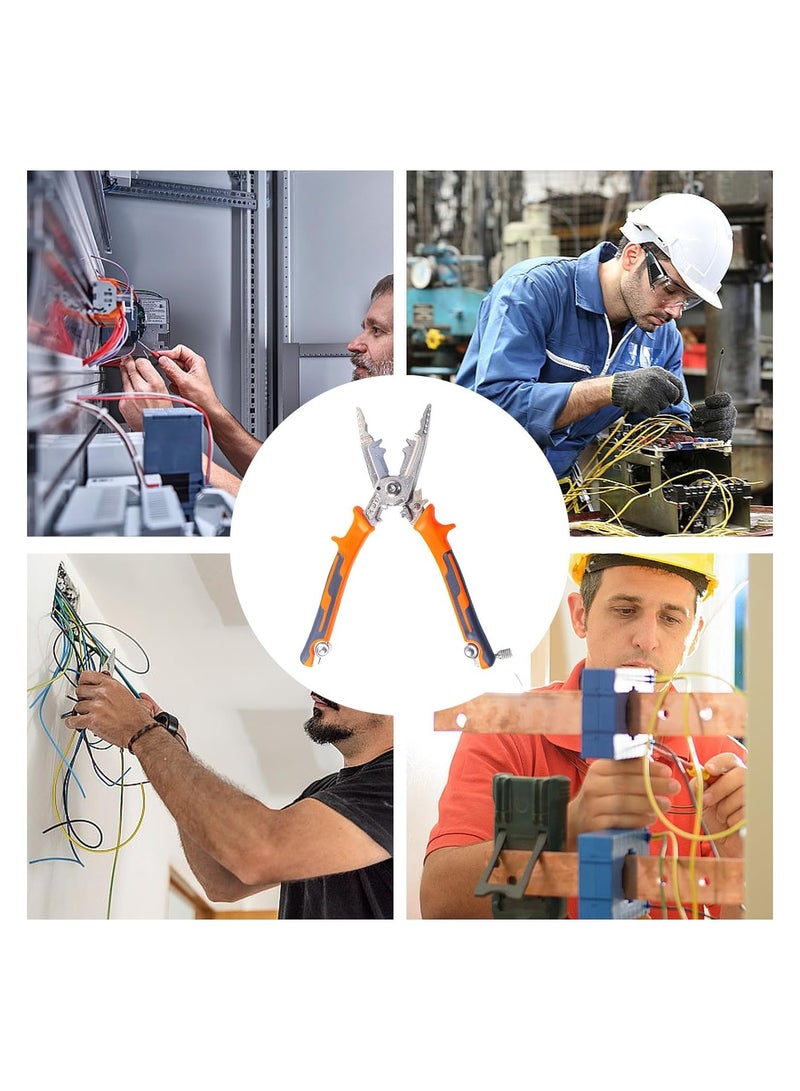 Zikra Wire Stripper Cutter Wire Crimping Tool Automatic Wire Stripper Wire Cutter Wire Crimper Cable Stripper Wiring Tools and Multi-Function Hand Tool - Image 4