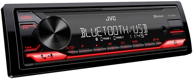 JVC KD-X270BT Bluetooth Car Stereo w/USB Port – AM/FM Radio, MP3 Player, High Contrast LCD, 50 Watts, Detachable Face Plate – Single DIN – 13-Band EQ - Image 2