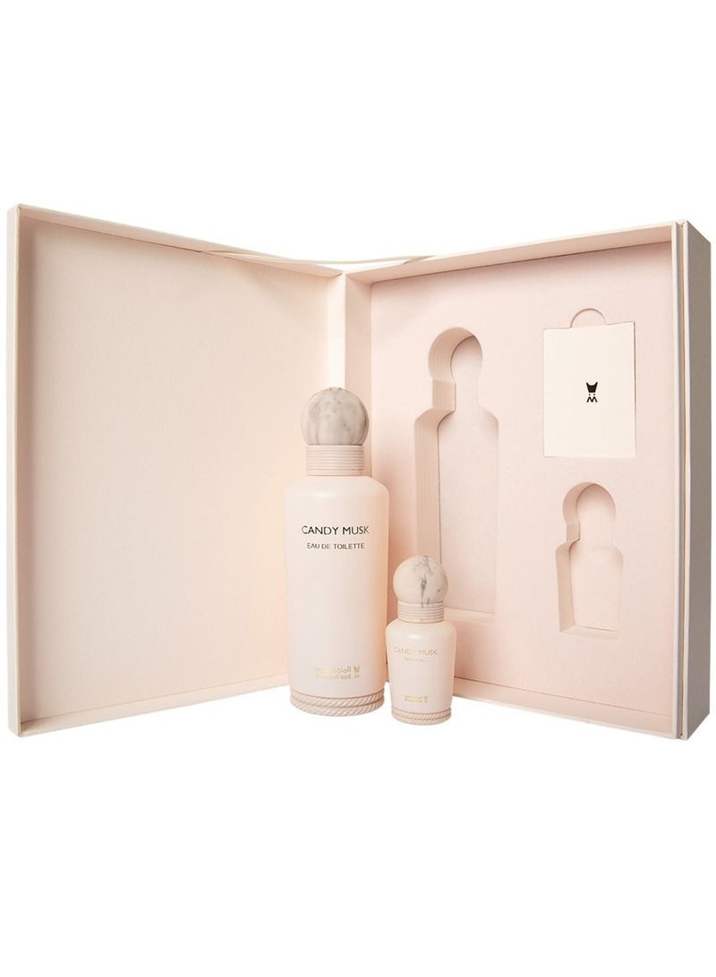 الماجد للعود مجموعة عطر كاندي مسك 150 مل + زيت 15 مل - Image 1