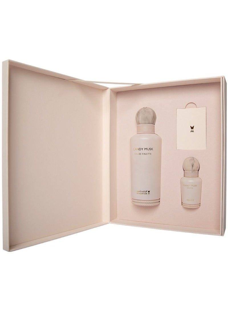 الماجد للعود مجموعة عطر كاندي مسك 150 مل + زيت 15 مل - Image 2