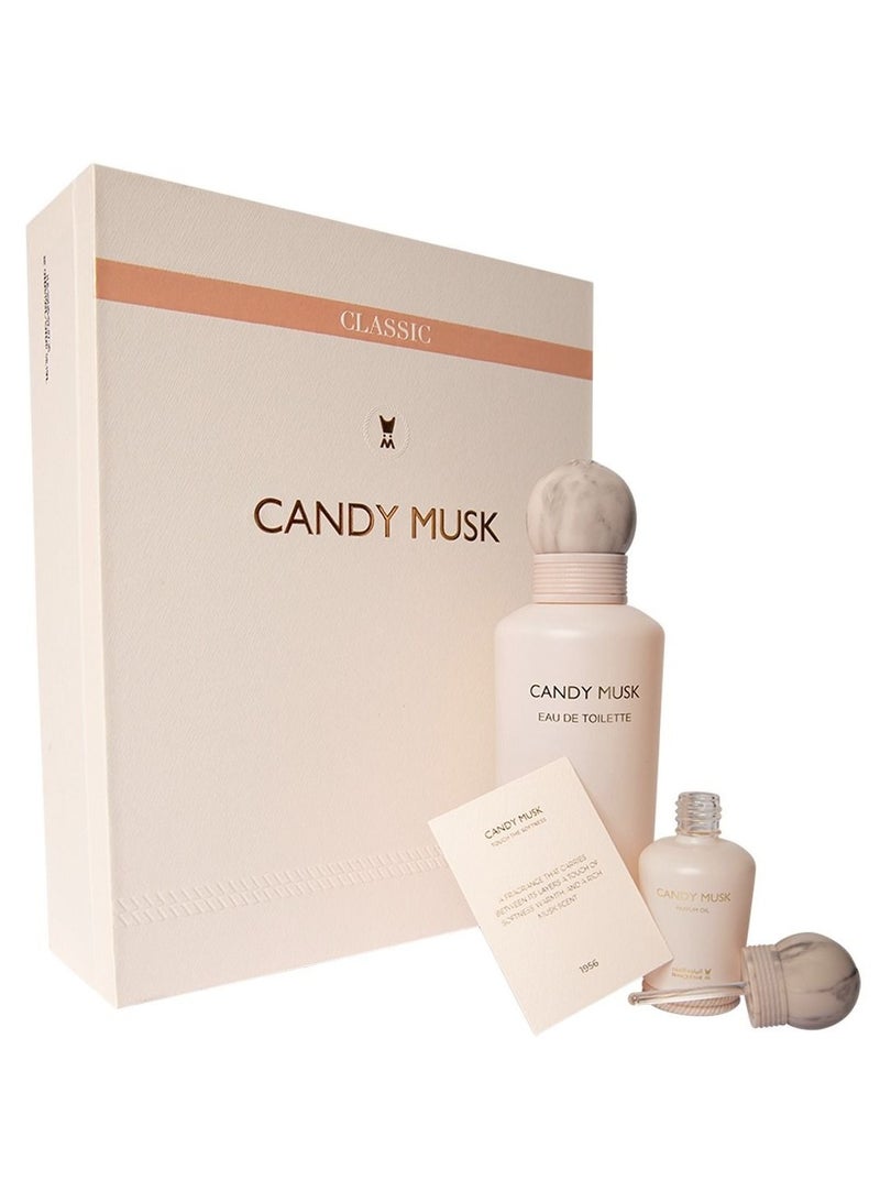 الماجد للعود مجموعة عطر كاندي مسك 150 مل + زيت 15 مل - Image 3