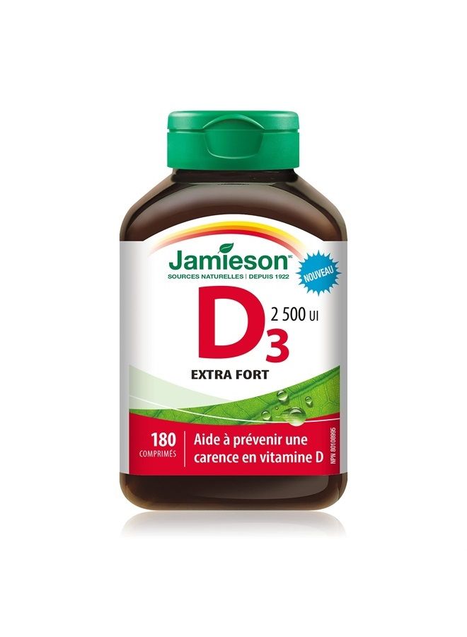 Jamieson Extra Strength Vitamin D3 2,500 IU, 180 tabs