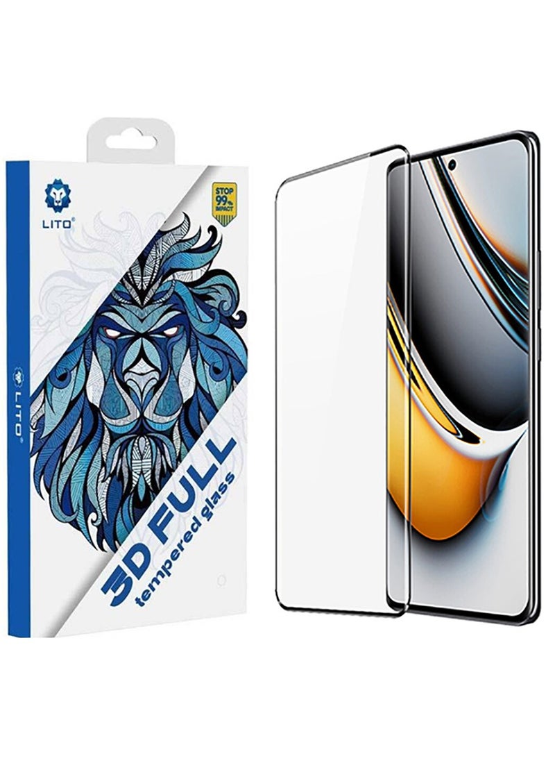 Lito Lito 3D Full Cover Tempered Glass For Realme 11 Pro 5G/Realme 11 Pro Plus 5G Fingerprint Working  - Image 1