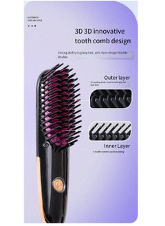 General Mini Ionic Straightening Comb – Travel-Friendly Straightener & Curler for Men/Women, Dual-Use Hair Styling Tool  - Image 2