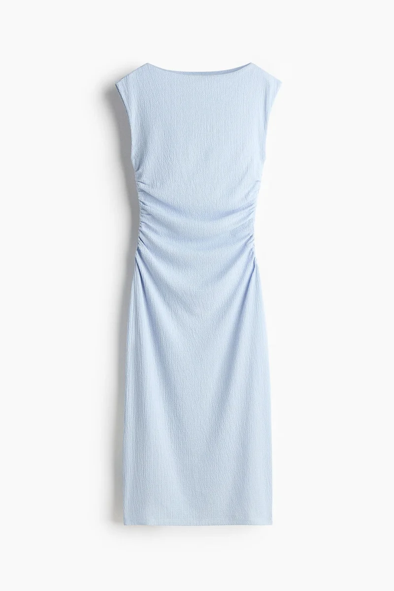 H&M Cap-sleeved crinkled dress