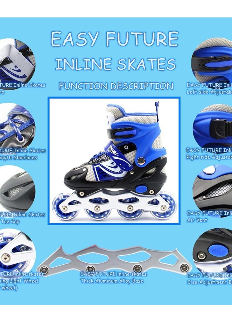 Spall Full Set Single Flash Childrenâ€²s Roller Skates Adult Roller Skates Adjustable Skates  - Image 3