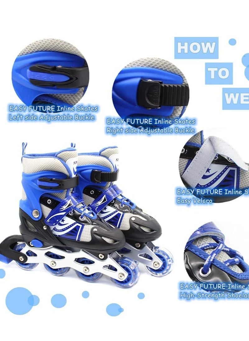 Spall Full Set Single Flash Childrenâ€²s Roller Skates Adult Roller Skates Adjustable Skates  - Image 4