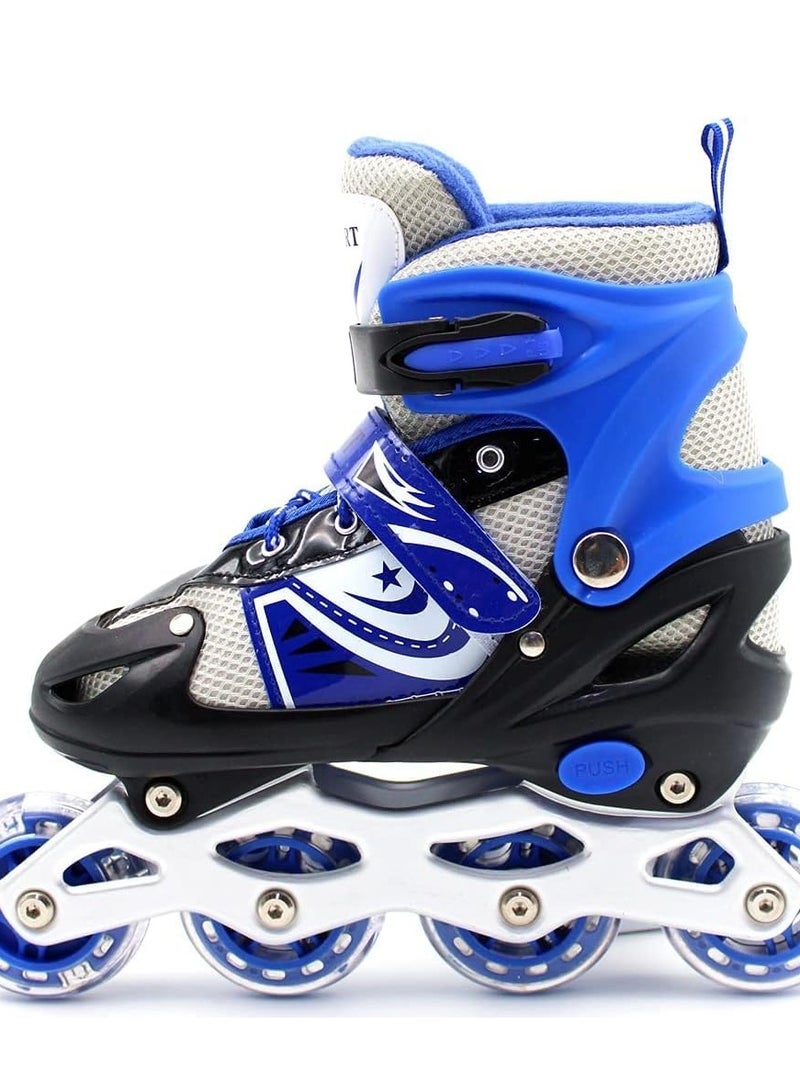 Full Set Single Flash Children′s Roller Skates Adult Roller Skates Adjustable Skates