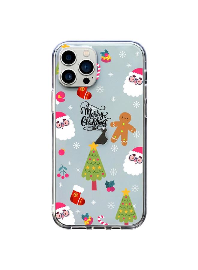 Zaboon Case For iPhone 12 Pro Max Christmas Colored Drawing Pattern High Transparent Soft TPU Phone Case - Image 1