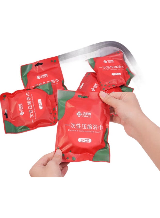 Grace Travel Disposable Bath Towels, C Pressed, For Business Trips And Hotels, Portable, Thickened, 70*100cm, Pack Of 3 - Image 1