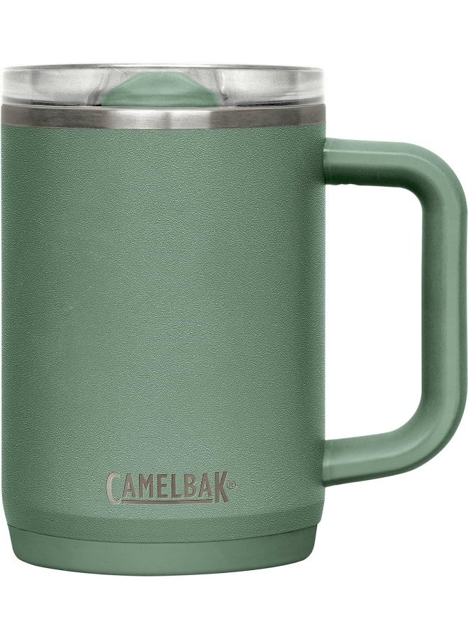 CAMELBAK كوب كاملباك ثرايف المقاوم للتسرب سعة 16 أونصة، فولاذ مقاوم للصدأ معزول - للسفر، القهوة، الشاي، المشروبات الساخنة - مقاوم للتسرب - متوافق مع حوامل الأكواب، موس - Image 1