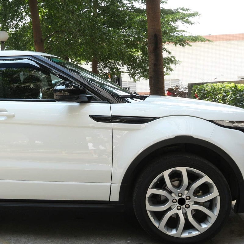 METYOUCAR زينة فتحة تهوية الهواء لحاجز باب الجانب من مادة ABS لسيارات لاند روفر رينج روفر إيفوك (Land Rover Range Rover Evoque) للموديلات 2012-2017، بلون أسود بيانو (Piano Black) - Image 4