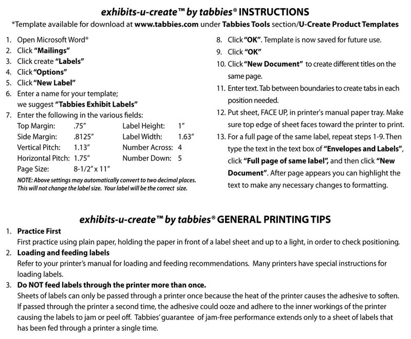 Tabbies Legal Exhibits-U-Create 1-5/8"W x 1"H Labels, 8-1/2"W x 7"H Sheet, 240 Labels/Pack (48090), Green - Image 5