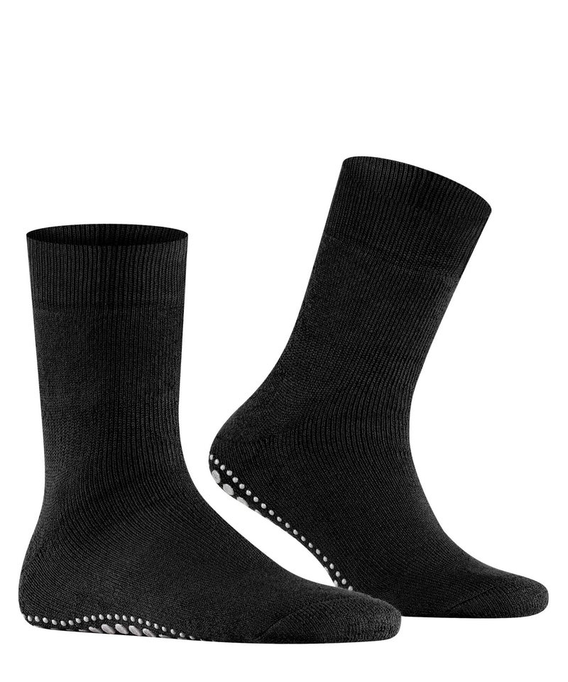 FALKE Men's Homepads Slipper Socks, Cozy Warm, Cotton Merino Wool, House Socks for Winter and Fall, Sole Grips, Black (Black 3000), 6.5-9, 1 Pair - Image 4