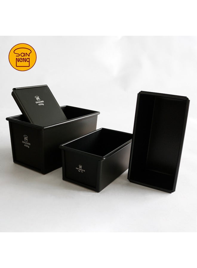 Saneng Black Low Sugar 450g Raw Toast Mold 900g Tusi Box 1200g Baking Household Non-stick Non-stick-Color:SN2067 2259 Low Sugar Health Toast Box-body (1000 Series Non-stick) - Image 5