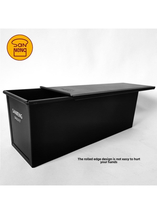 Saneng Black Low Sugar 450g Raw Toast Mold 900g Tusi Box 1200g Baking Household Non-stick Non-stick-Color:SN2067 2259 Low Sugar Health Toast Box-body (1000 Series Non-stick) - Image 4