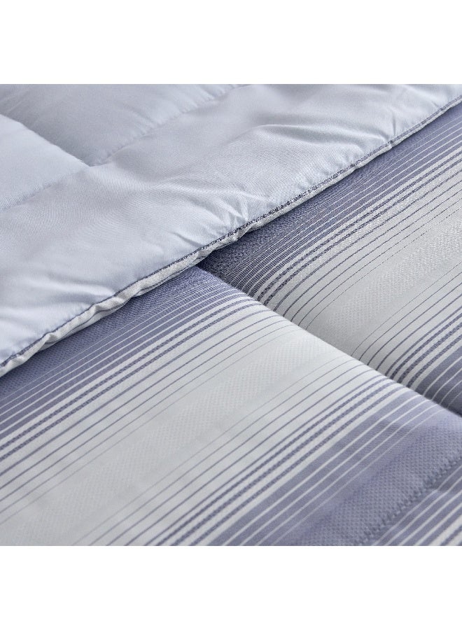 Home Box Verve Yarn Dyed Microfiber 3-Piece King Comforter Set 240 x 220 cm  - Image 1